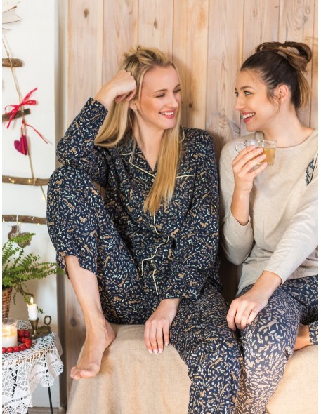 Pajamas lns 706 b25 dl/r s-xl rozpinana women's...