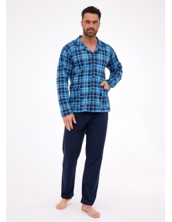 Pajamas 114/82 dł/r 3xl-5xl men's rozpinana Cornette