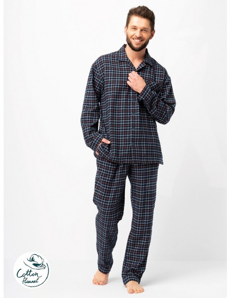 Pajamas mns 480 b25 dł/r m-2xl rozpinana men's Key