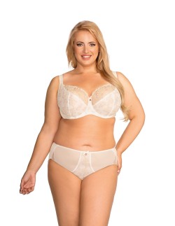 Tatuaż Nessa biustonosz koronkowy miękki ecru na fiszbinach