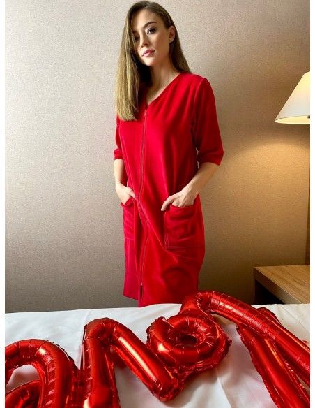 Podomka welur zipper m-4xl, De Lafense 431