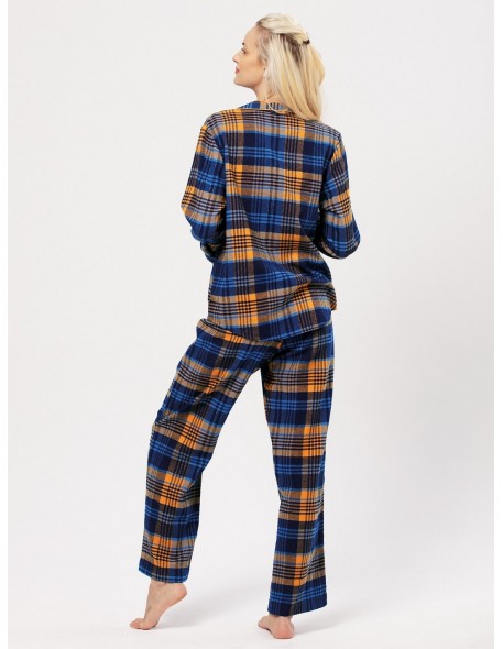 Piżama damska flanelowa w kratę plus size Key...