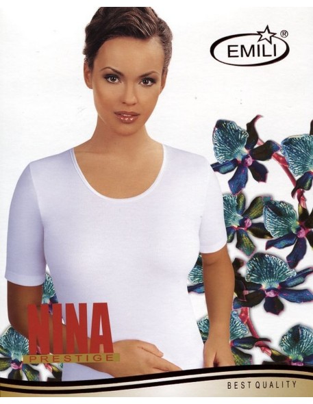 Nina t-shirt women's short sleeve s-xl white,...