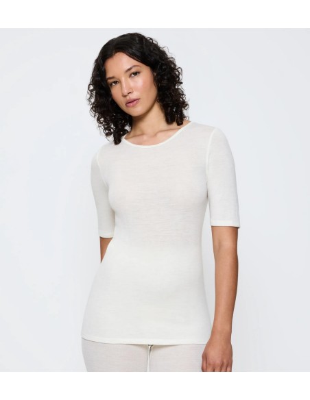 Beauty layers ssl top wool ecru white Triumph