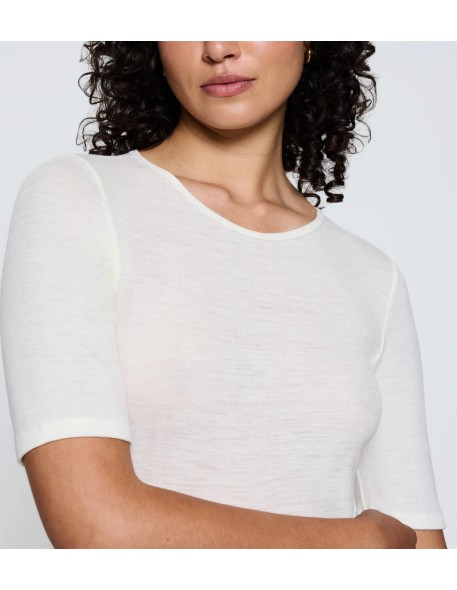 Beauty layers ssl top wool ecru white Triumph