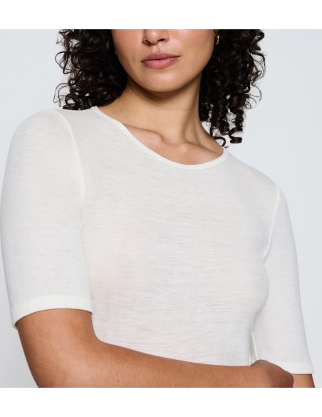 Beauty layers ssl top wool ecru white Triumph