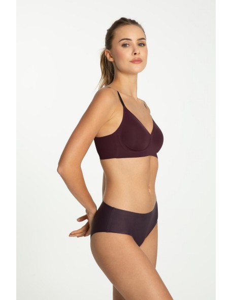 Briefs dark plum simple classic Julimex
