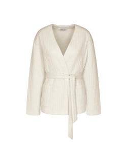 Cozy comfort robe top quilted light grey melange Triumph