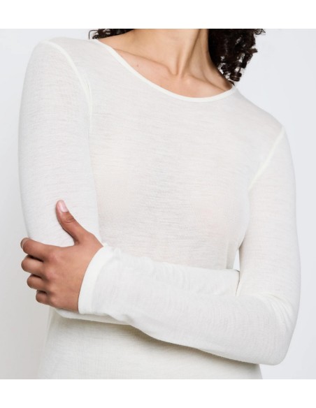 Beauty layers lsl top wool ecru white Triumph