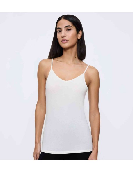 Beauty layers spaghetti top wool ecru white...