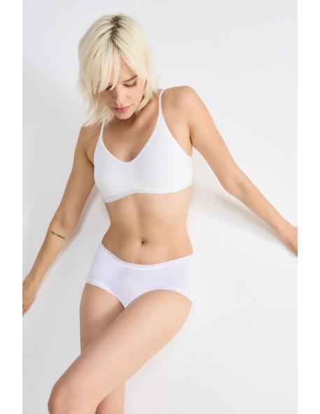 24/7 cotton lace midi Sloggi