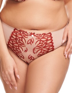 Figi damskie wysoki stan beżowe Nessa Branna N02