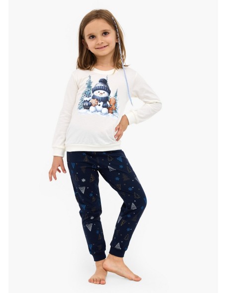 Pajamas girl kids dr 977/189 snowy day Cornette