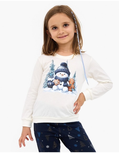 Piżama girl kids dr 977/189 snowy day Cornette