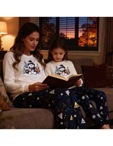 Pajamas girl kids dr 977/189 snowy day Cornette