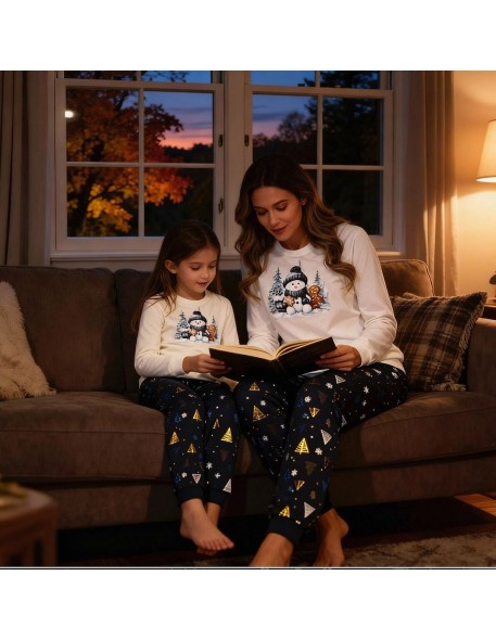 Pajamas girl kids dr 977/189 snowy day Cornette