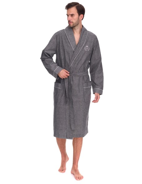 Bawełniany męski szlafrok męski 2532 L&L,...