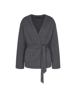 Cozy comfort robe top quilted dark grey melange Triumph