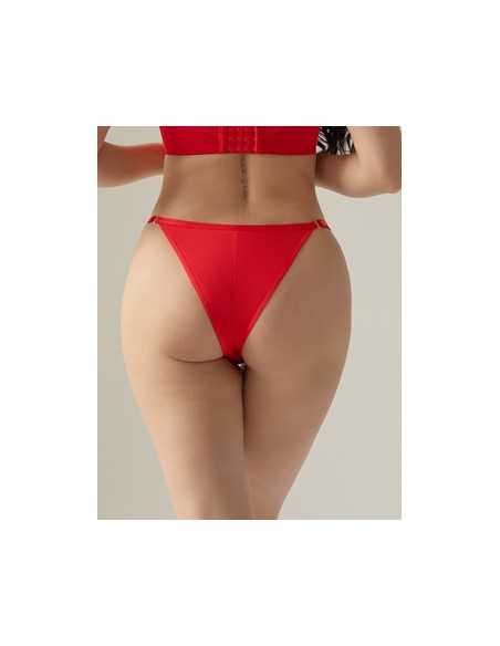 Majtki stringi bikini Krisline Sweetheart, z delikatnym wykończeniem w kwiaty