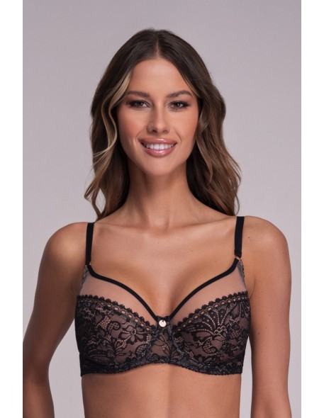 Biustonosz av 1396 czarny Ava - półusztywniany,...