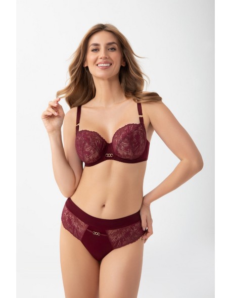 Biustonosz miękki mila k956 bordowy Gorsenia