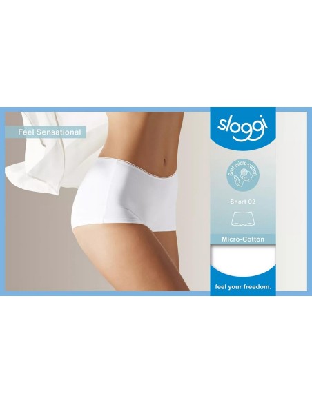 feel sensational short 02 white Sloggi