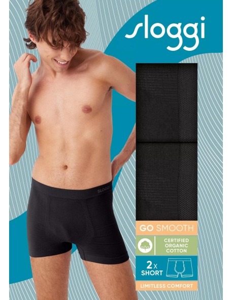 men go smooth short 2p black Sloggi