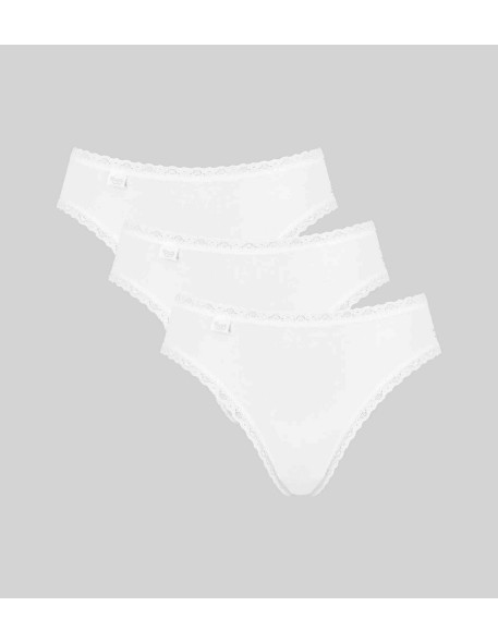 24/7 cotton lace tai c3p white Sloggi