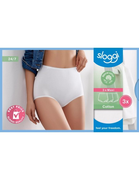 24/7 cotton maxi c3p white Sloggi