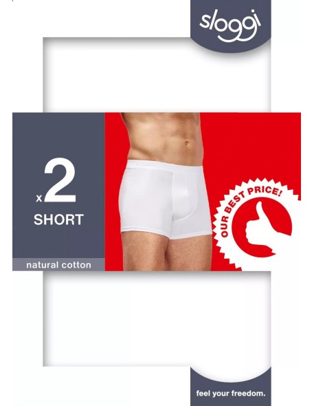 men 24/7 short 2p white Sloggi