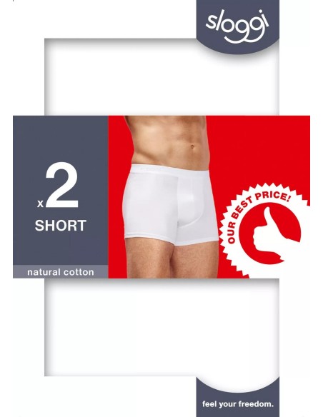 men 24/7 short 2p white Sloggi