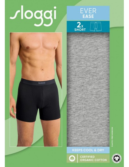 men ever ease short 2p dark grey melange Sloggi