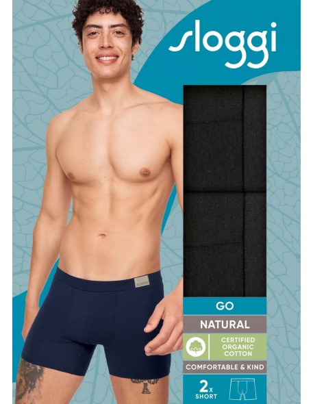 men go natural short c2p black Sloggi