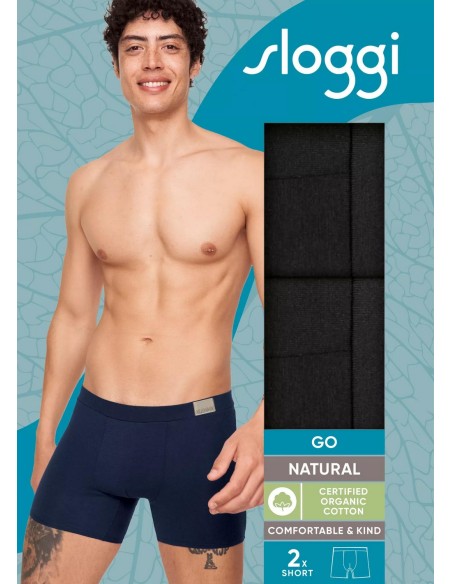 men go natural short c2p black Sloggi