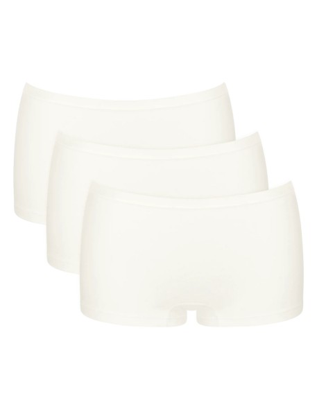 go daily cotton short 3p silk white Sloggi