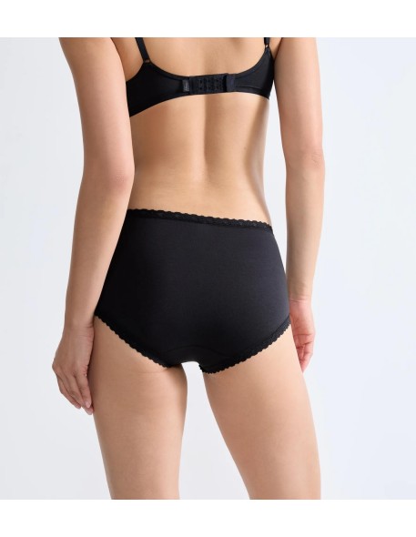 24/7 cotton lace midi c3p black Sloggi