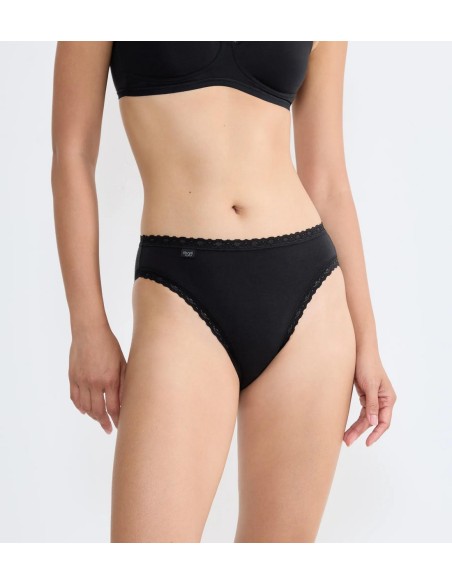 24/7 cotton lace tai black Sloggi
