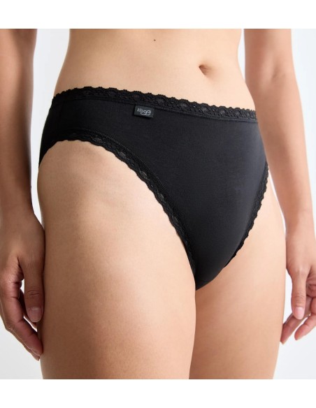 24/7 cotton lace tai black Sloggi