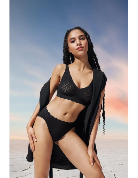 zero feel bliss high leg black Sloggi