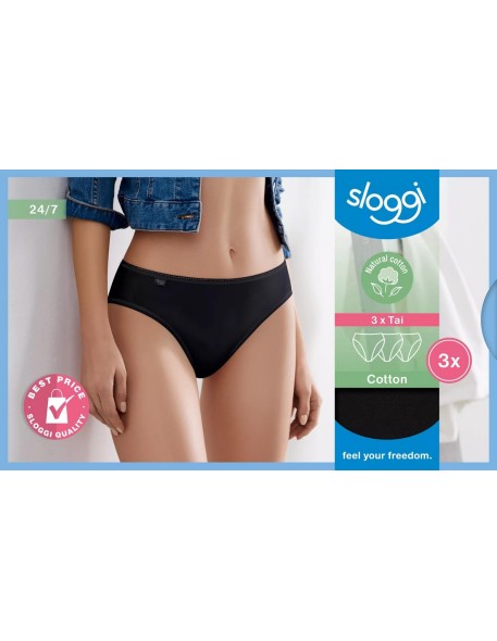 24/7 cotton tai c3p black Sloggi