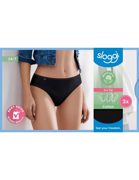 24/7 cotton tai c3p black Sloggi