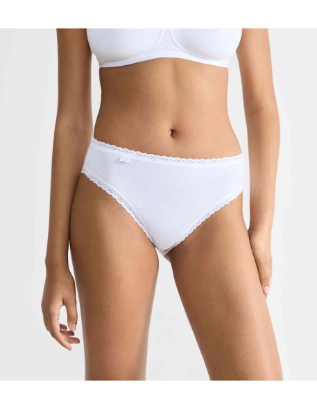 24/7 cotton lace tai white Sloggi