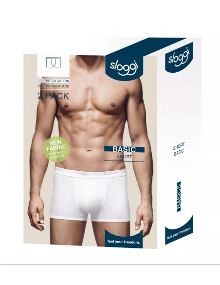 men basic short 2p white Sloggi