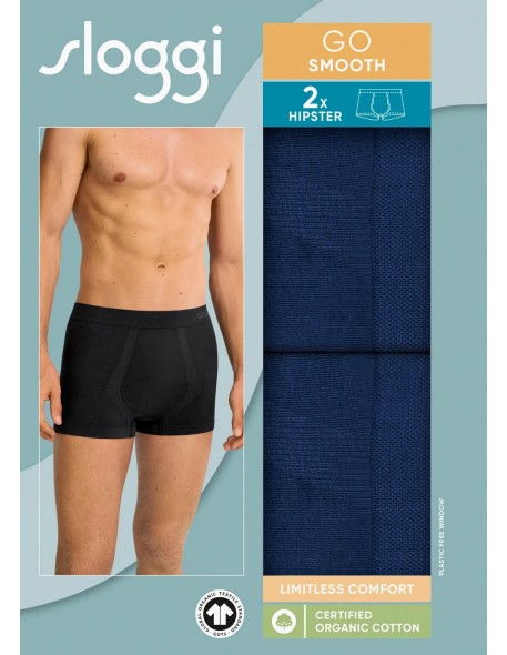 men go smooth hipster 2p deep water Sloggi