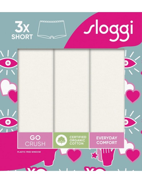 go crush short c3p silk white Sloggi