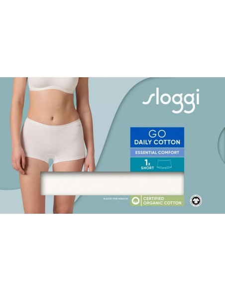 go daily cotton short silk white Sloggi
