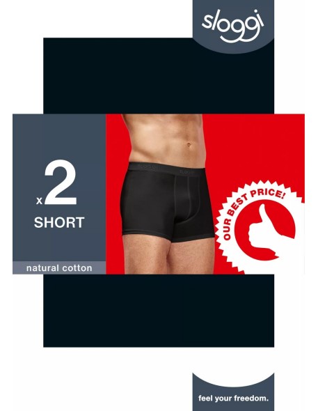 men 24/7 short 2p black Sloggi