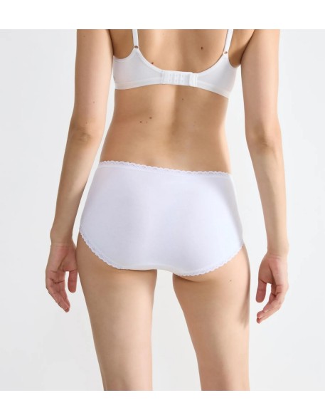 24/7 cotton lace midi c3p white Sloggi