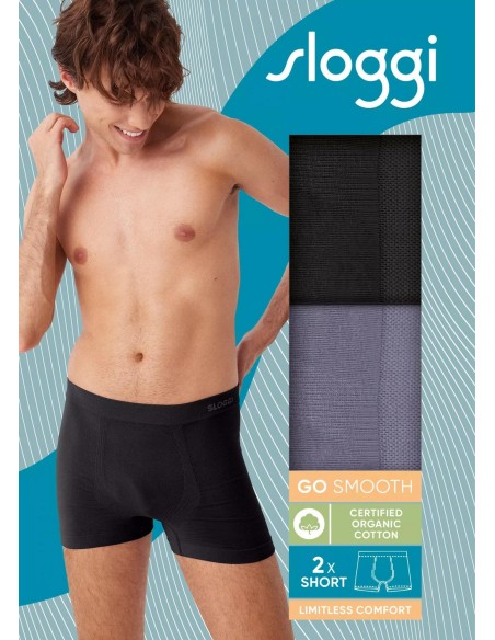 men go smooth short c2p black combination Sloggi