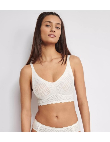 zero feel bliss bralette silk white Sloggi